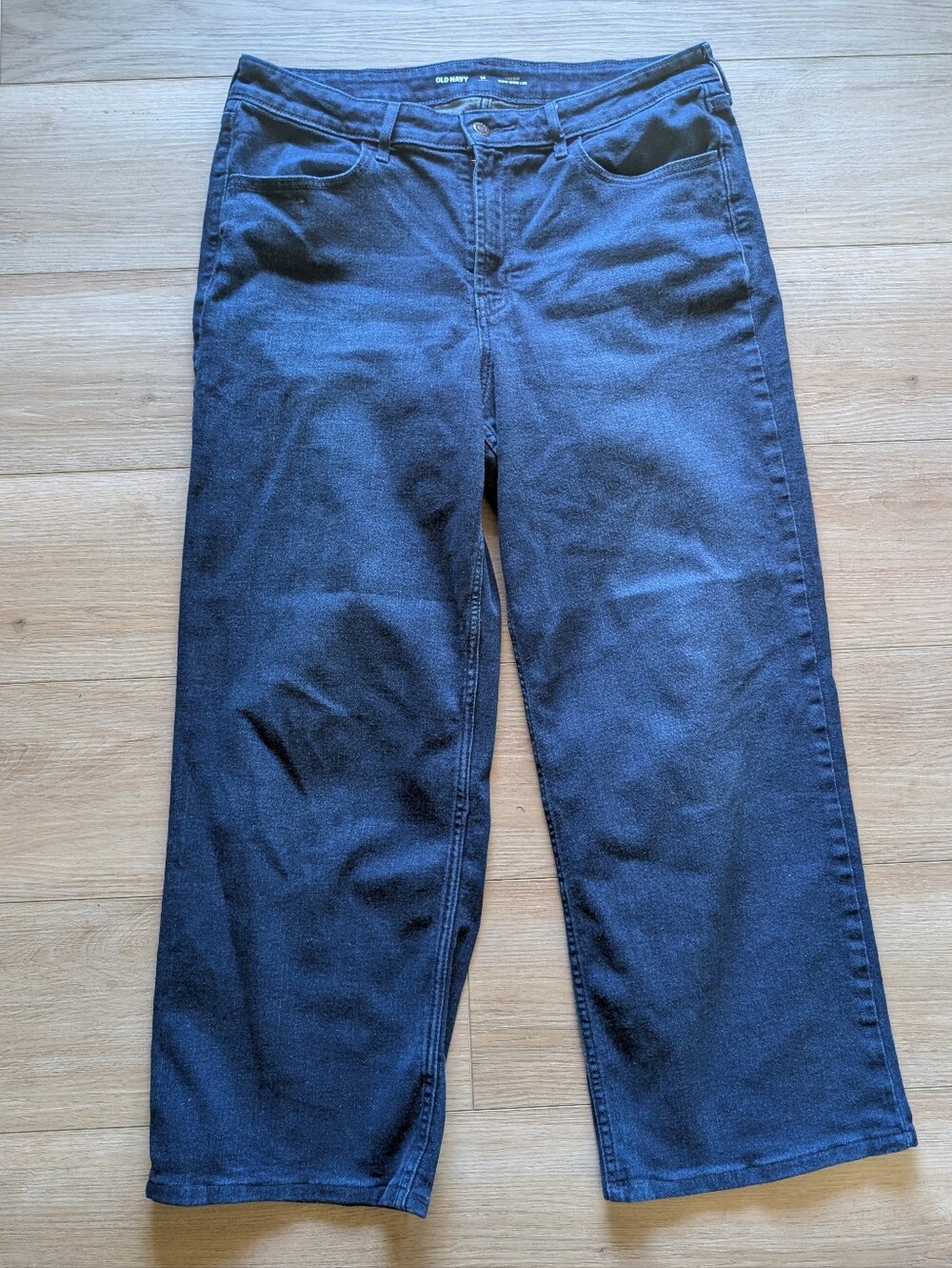 Old Navy Women's Navy WOW Wide Leg Jeans - Short